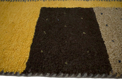 Handmade Indo-Gabbeh Oriental Rug Geometric