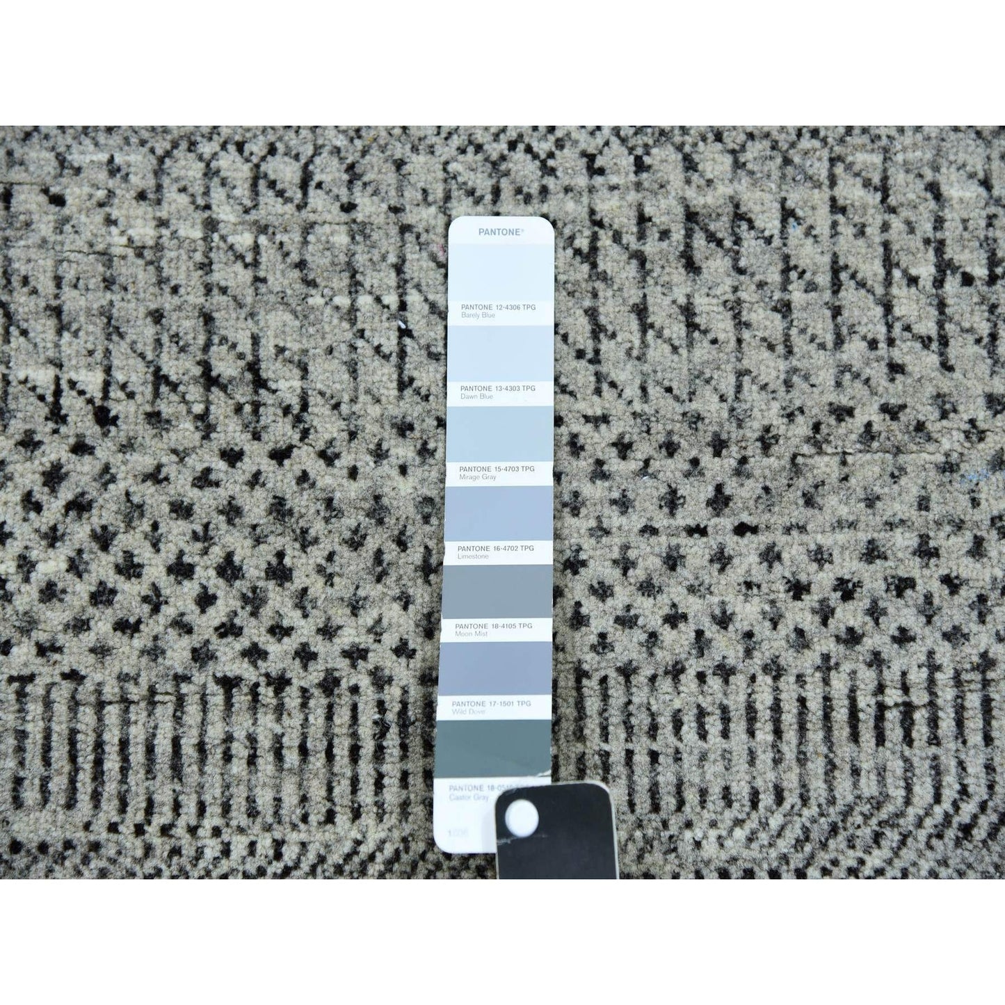 2'7"X18'4" Sabre Gray Modern Undyed Grass Wool Xl Runner Oriental Rug