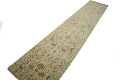 3X14 Ft Handmade Floral Oriental Runner Rug Osh