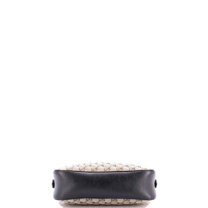 Gucci Gg Marmont Shoulder Bag Diagonal Quilted Gg Canvas With Leather Small