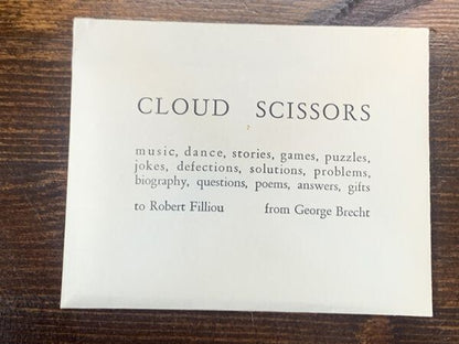 George Brecht Cloud Scissors 7 Cards With Envelope Authentic