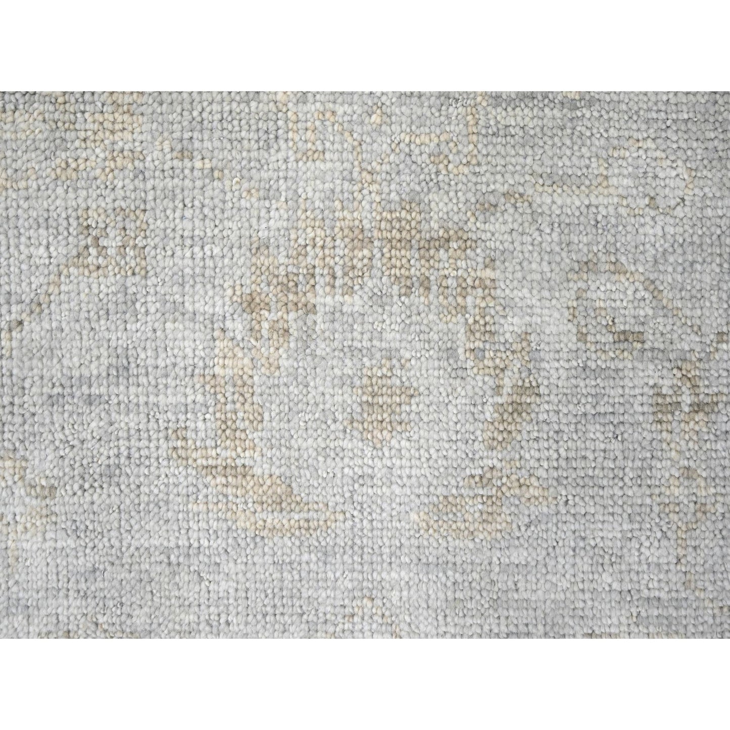 7'9"X9'8" Gray Supple Collection Hand Knotted Soft Wool Oushak Design Rug