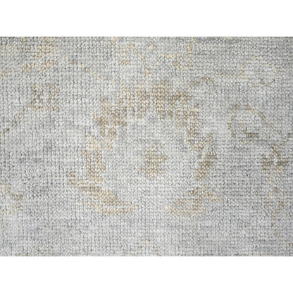 7'9"X9'8" Gray Supple Collection Hand Knotted Soft Wool Oushak Design Rug