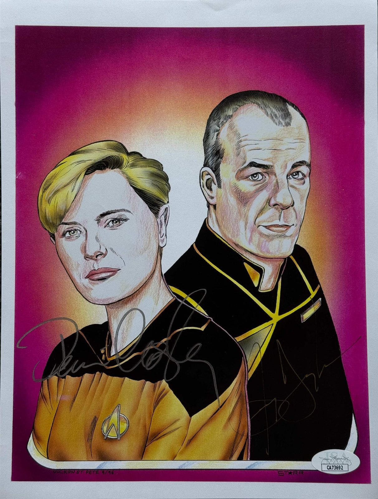 Denise Crosby Autographed The Next Generation Print (Jsa)