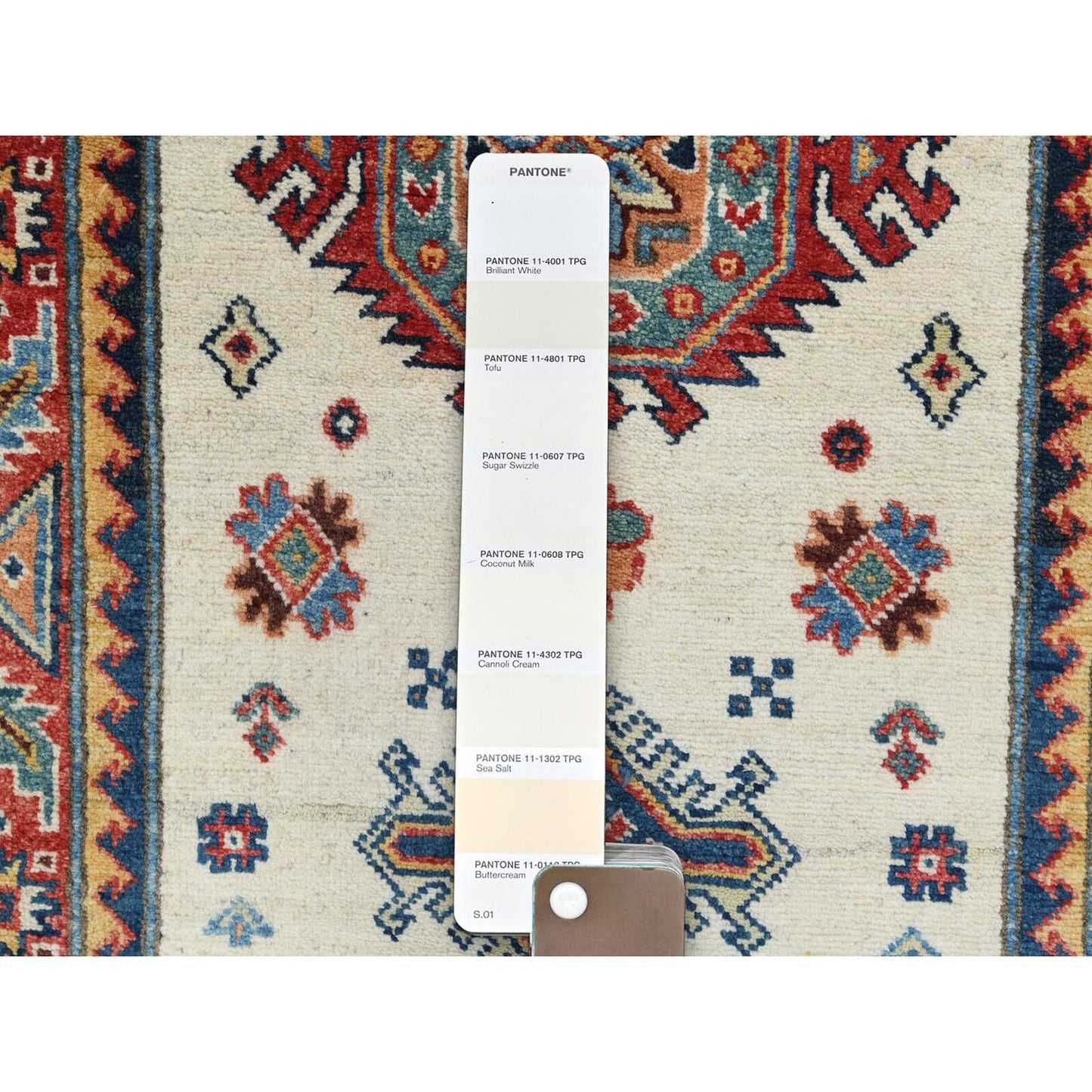2'7"X9'8" Wool Hand Knotted Ivory Afghan Special Kazak Runner Rug