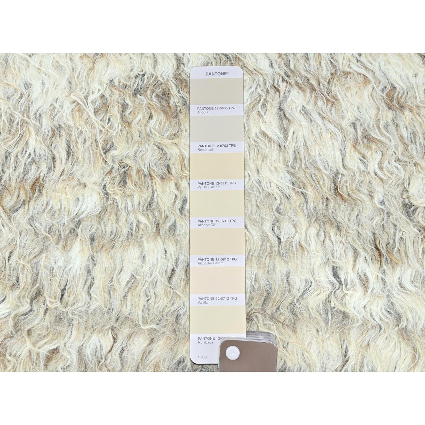 10'1"X10'1" Bone Ivory Wool Hand Knotted Moroccan Berber Round Rug