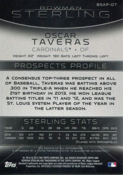 Oscar Taveras 2013 Topps Bowman Sterling Autographed Card