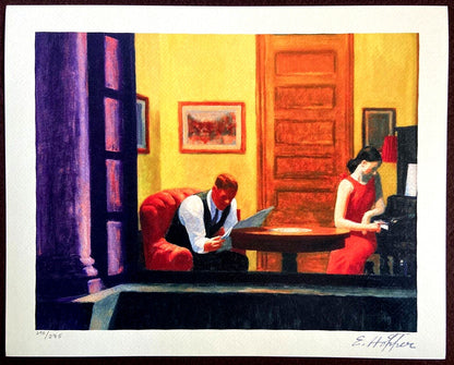 Edward Hopper Lithograph Coa Certificate Signed