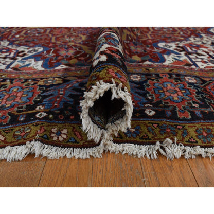 8'3"X11'9" Emboldened Red Antique Zoroastrian Soft Wool Hand Knotted Rug