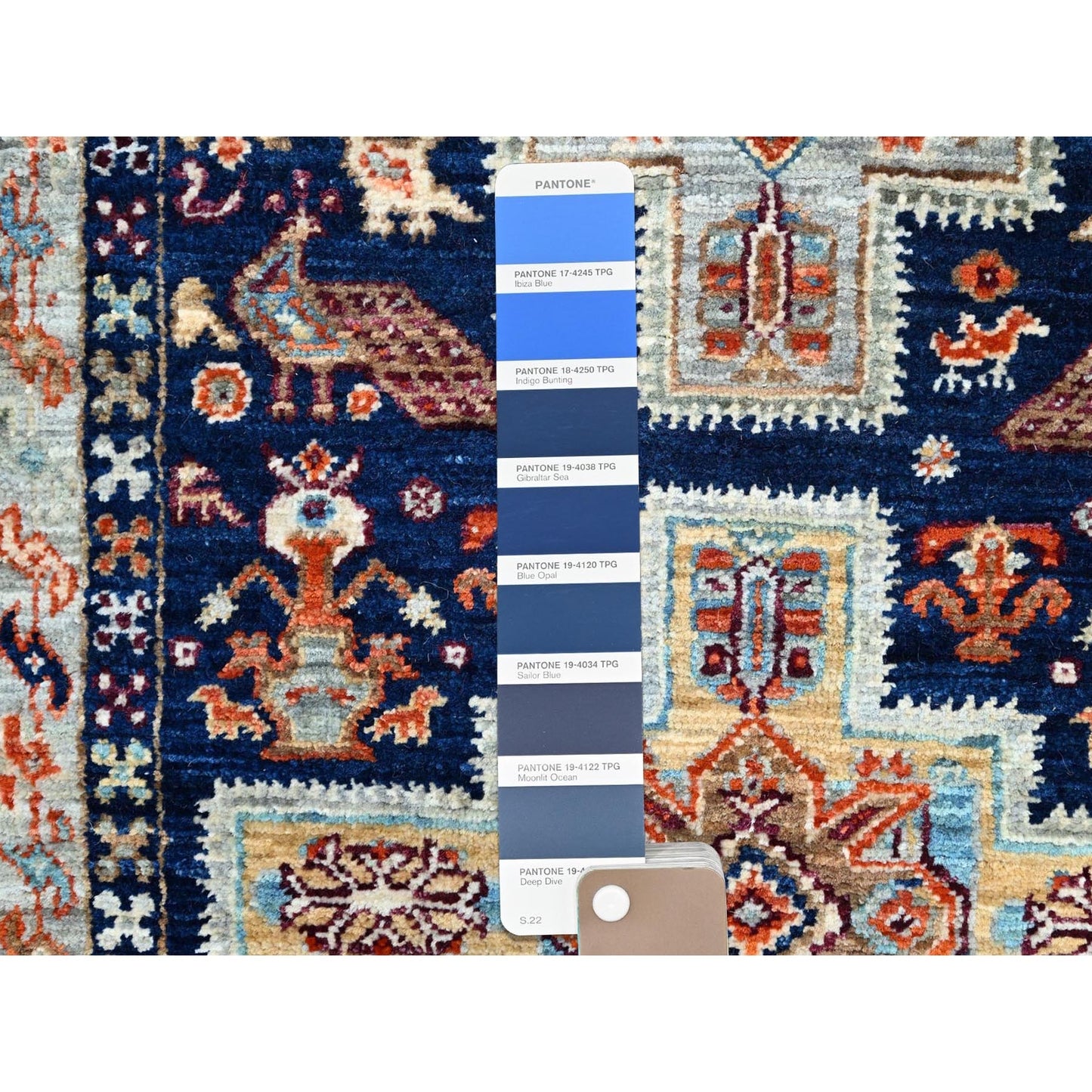 2'X5'10" Blue 200 Kpsi Armenian Caucasian Design Runner Oriental Rug