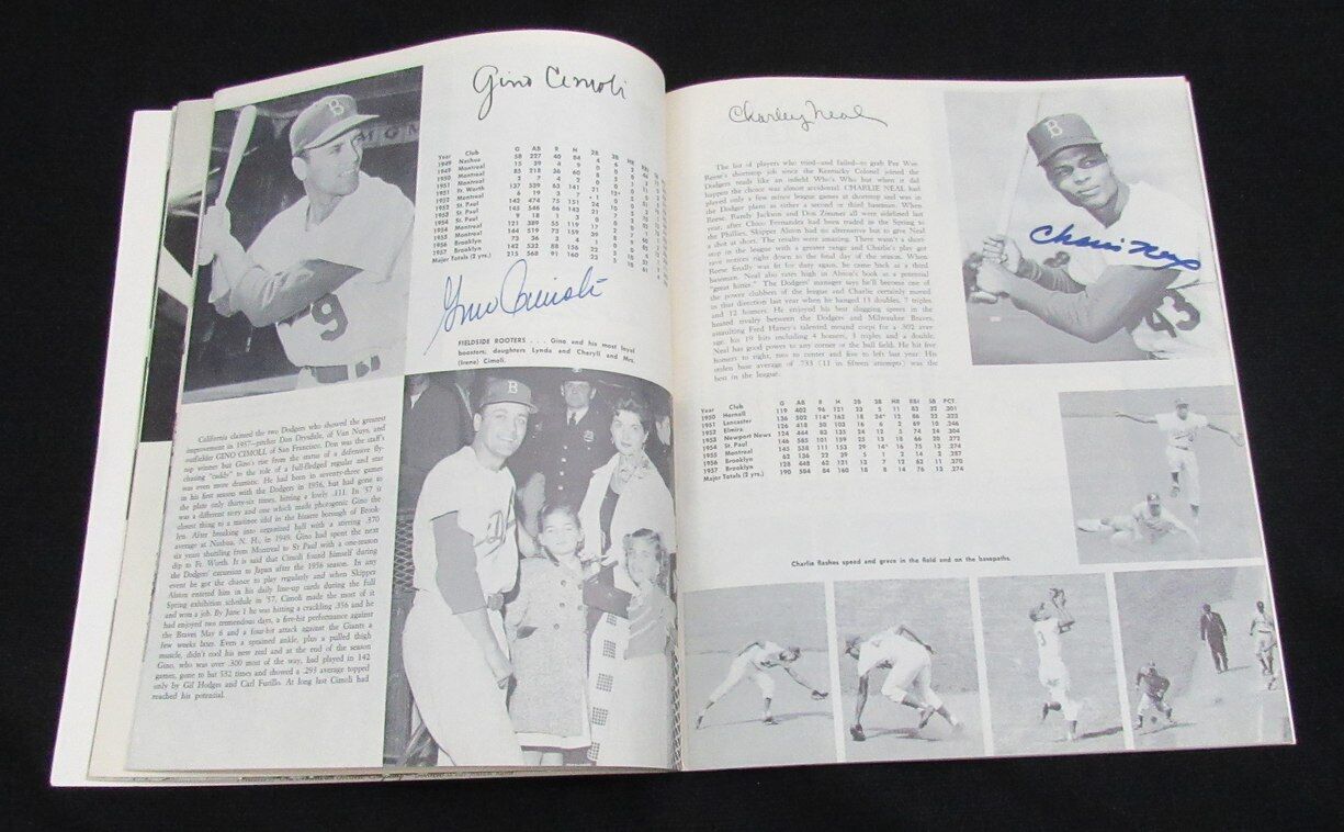 1958 Dodgers Signed/Auto (26) Yearbook Koufax