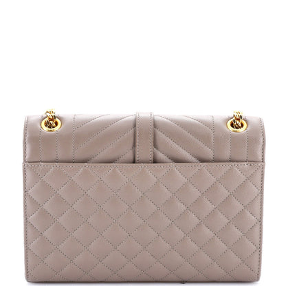 Saint Laurent Classic Monogram Envelope Satchel Mixed Matelasse Leather Medium
