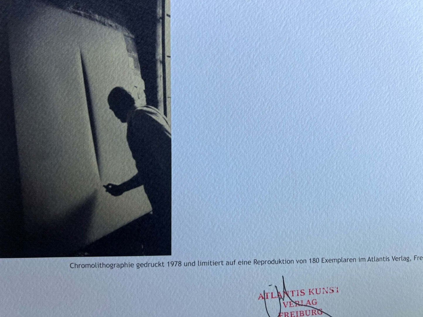 Lucio Fontana Lithograph Coa Signed In Pen