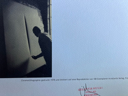 Lucio Fontana Lithograph Coa Signed In Pen