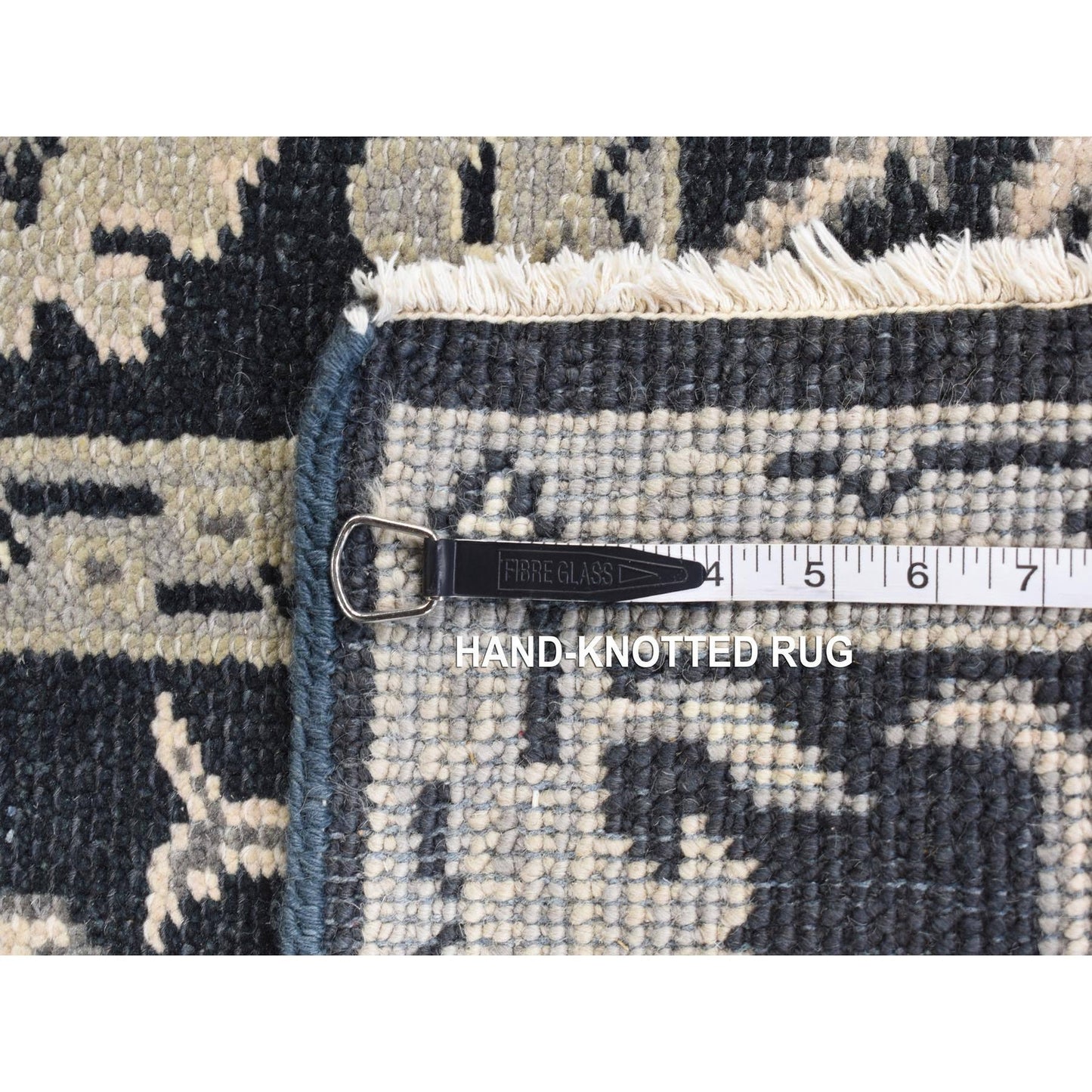 6'1"X9' Kombu Green Oushak Turkish Knot Hand Knotted Wool Rug