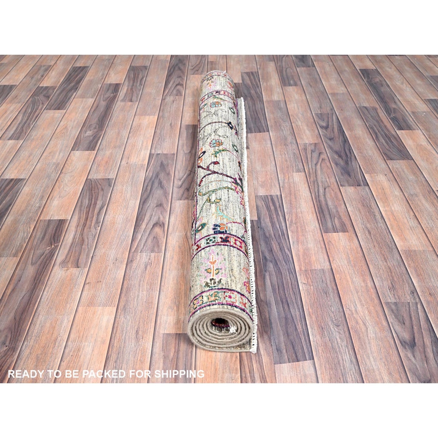 4'1"X6' Gay Hand Knotted Densely Woven Sultani Pomegranate Wool Rug