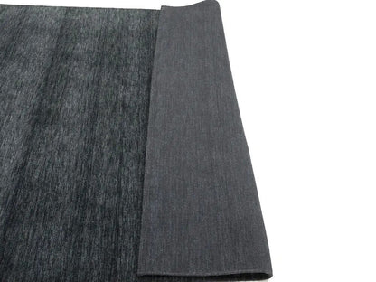 Solid Charcoal Hand-Loomed 6X9 Gabbeh Wool Rug