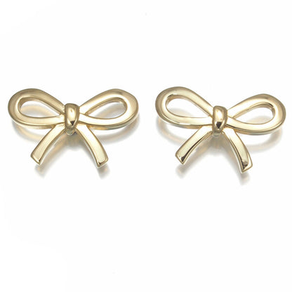 Tiffany&Co. Earrings Ribbon 18K 750 Yellow Gold