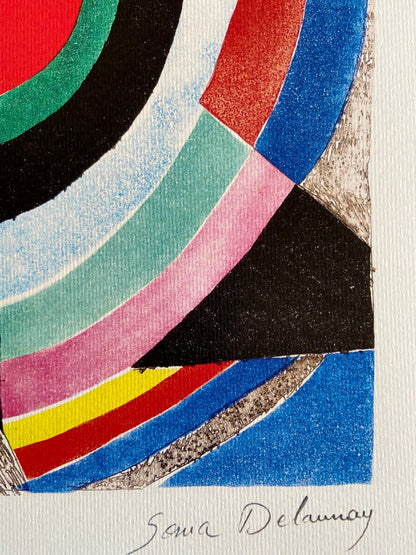 Sonia Delaunay Lithograph Coa Signed Op Numbered By Hand Joan/Mir