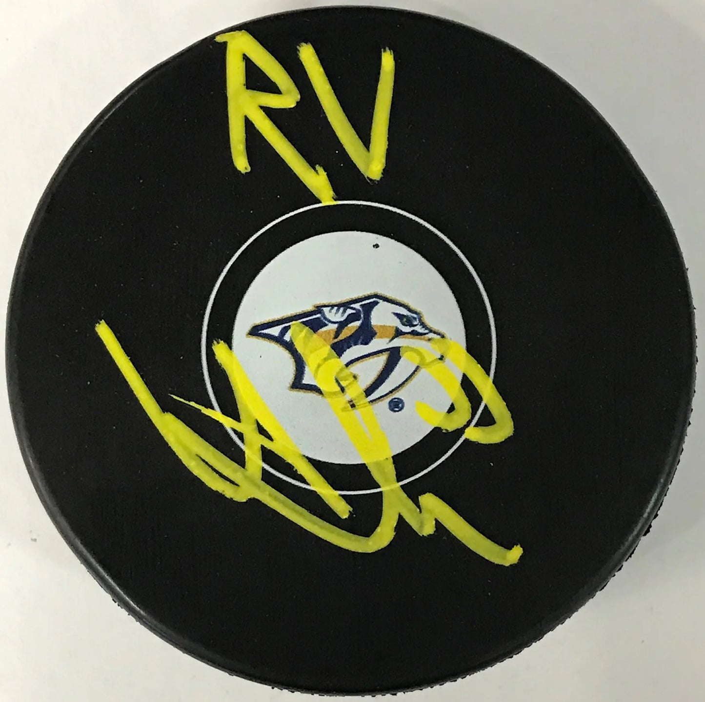 Viktor Arvidsson Autographed Nashville Predators Puck (Jsa)