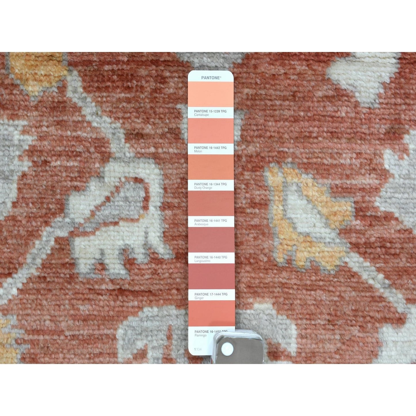 2'8"X12' Soft Wool Hand Knotted Soft Orange Angora Oushak Runner Rug
