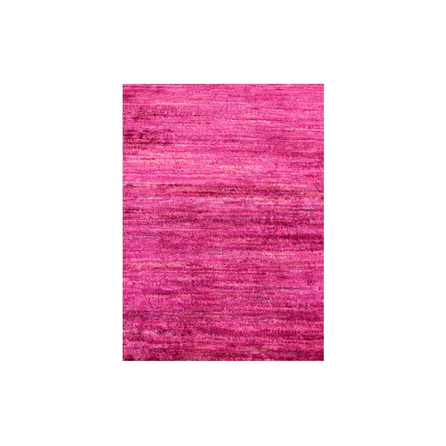 2'X3' Hot Pink Plain Solid Design Pure Sari Silk Hand Knotted Mat Rug