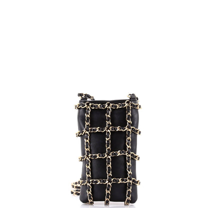 Chanel Tech Me Out Clutch With Chain Lambskin