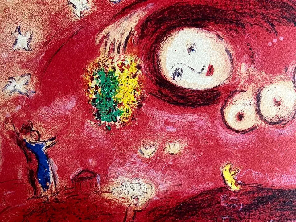 Marc Chagall Lithograph Coa Original Hand