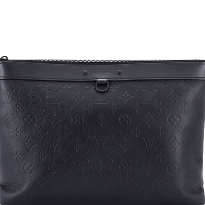 Louis Vuitton Discovery Pochette Monogram Shadow Leather Gm