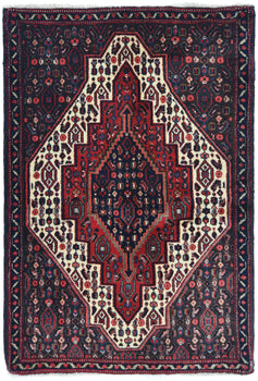 Vintage Hand-Knotted Red Wool Rug 2'5X3'4 Ft