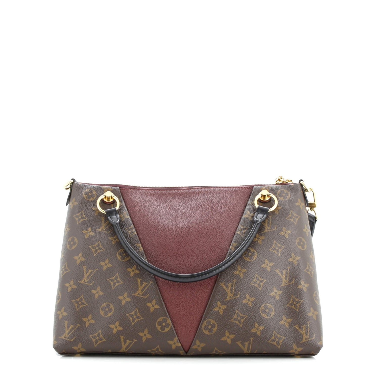 MM Louis Vuitton V Tote Monogram Canvas and Leather