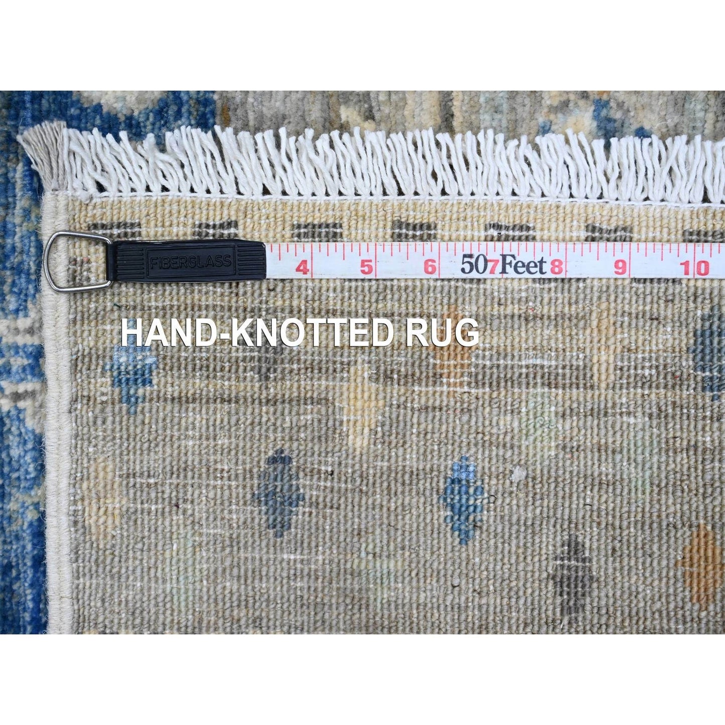 2'8"X19'1" Blue Kashkuli Animal Figurines Wool Hand Knotted Runner Rug