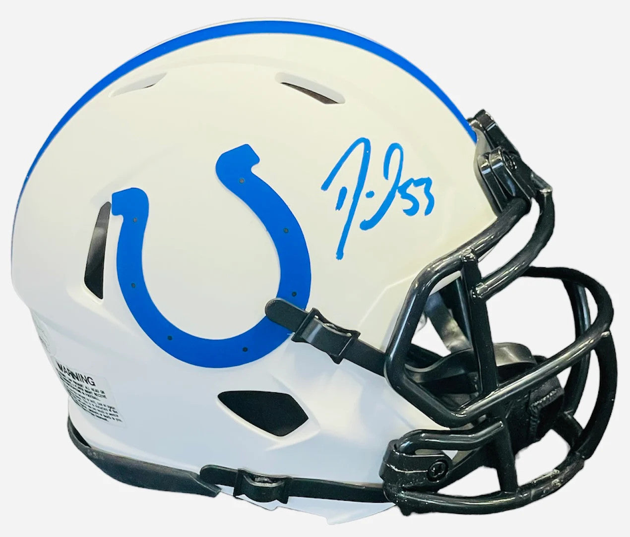 Darius Leonard Autographed Indianapolis Colts Lunar Eclipse Mini Helmet (Jsa)