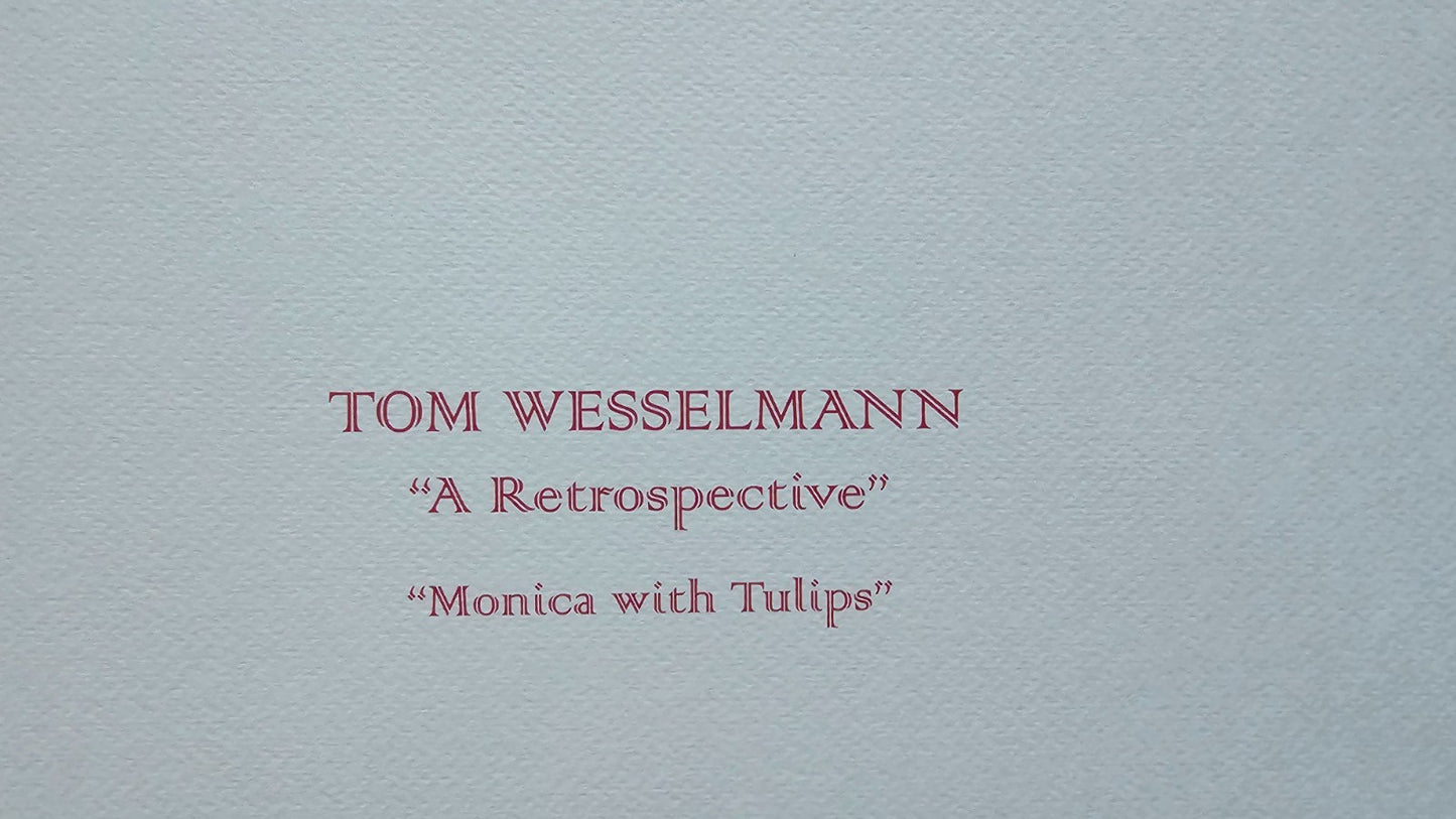 Ex - Tom Wesselmann Lithograph COA Signed op Numbered Limited 300