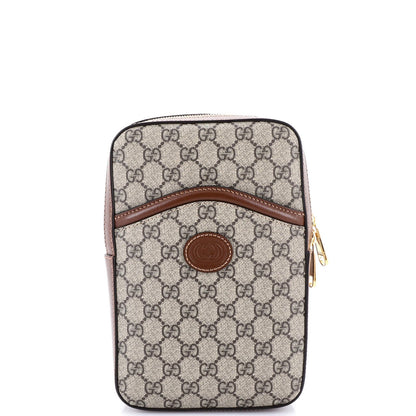 Gucci Interlocking G Patch Sling Bag Gg Coated Canvas Small