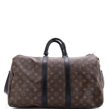 Louis Vuitton Keepall Bandouliere Bag Macassar Monogram Canvas 45
