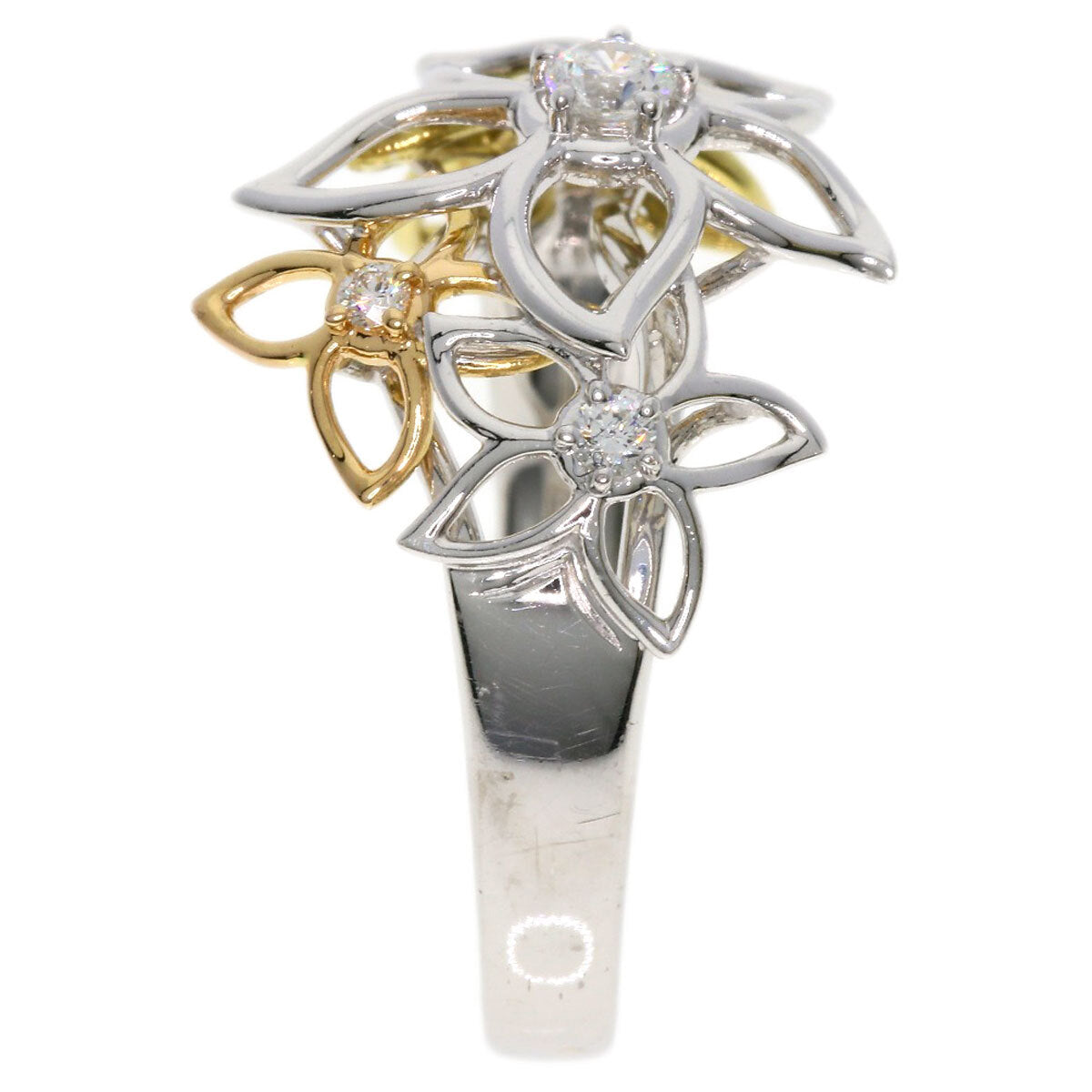Tasaki   Ring Diamond Flower Motif K18 Yellow