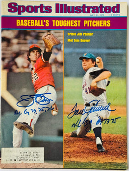 Jim Palmer & Tom Seaver Autographed Sports Illustrated Magazine July 21 1975