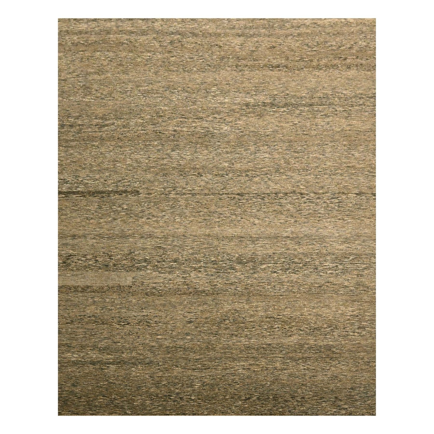 7'6"X10' Brown Modern Grass Design Undyed Natural Wool Hand Knotted Rug