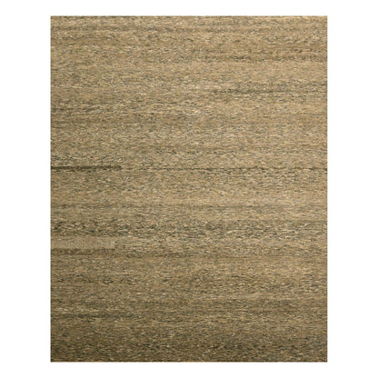 7'6"X10' Brown Modern Grass Design Undyed Natural Wool Hand Knotted Rug