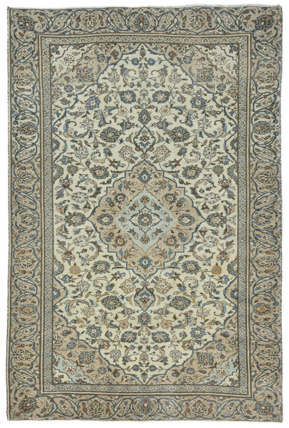 Hand-Knotted Semi-Antique Oriental Rug Muted