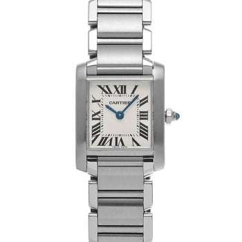 Cartier Tank Franaise Sm W51008Q3 Silver Ladies Used Watch #323325