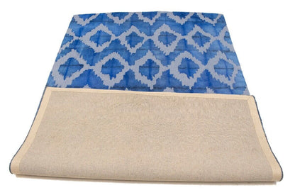 Blue Abstract Design Living Room Decor 5X8