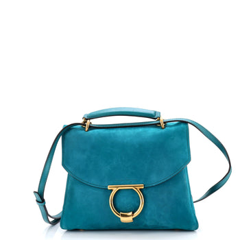 Salvatore Ferragamo Margot Satchel Suede Large