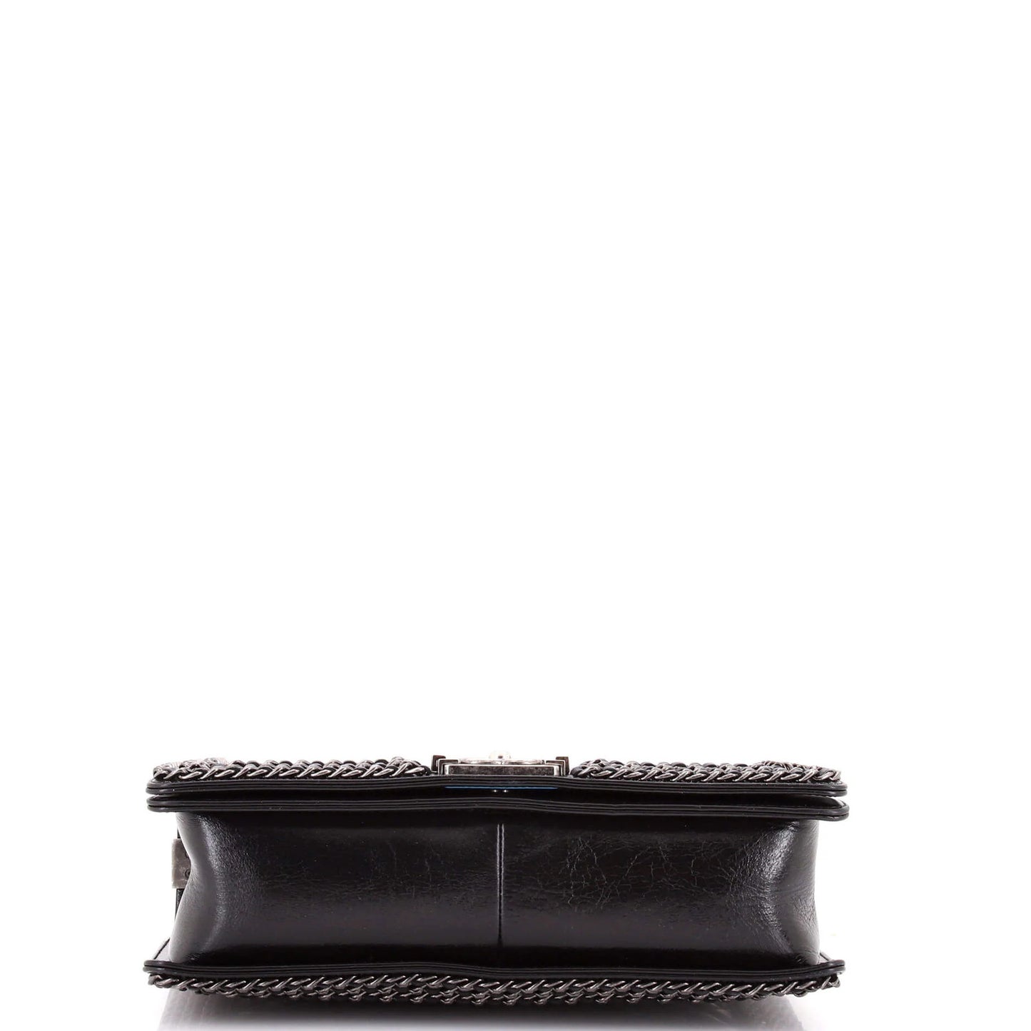 Chanel Chained Boy Flap Bag Quilted Glazed Calfskin New Medium