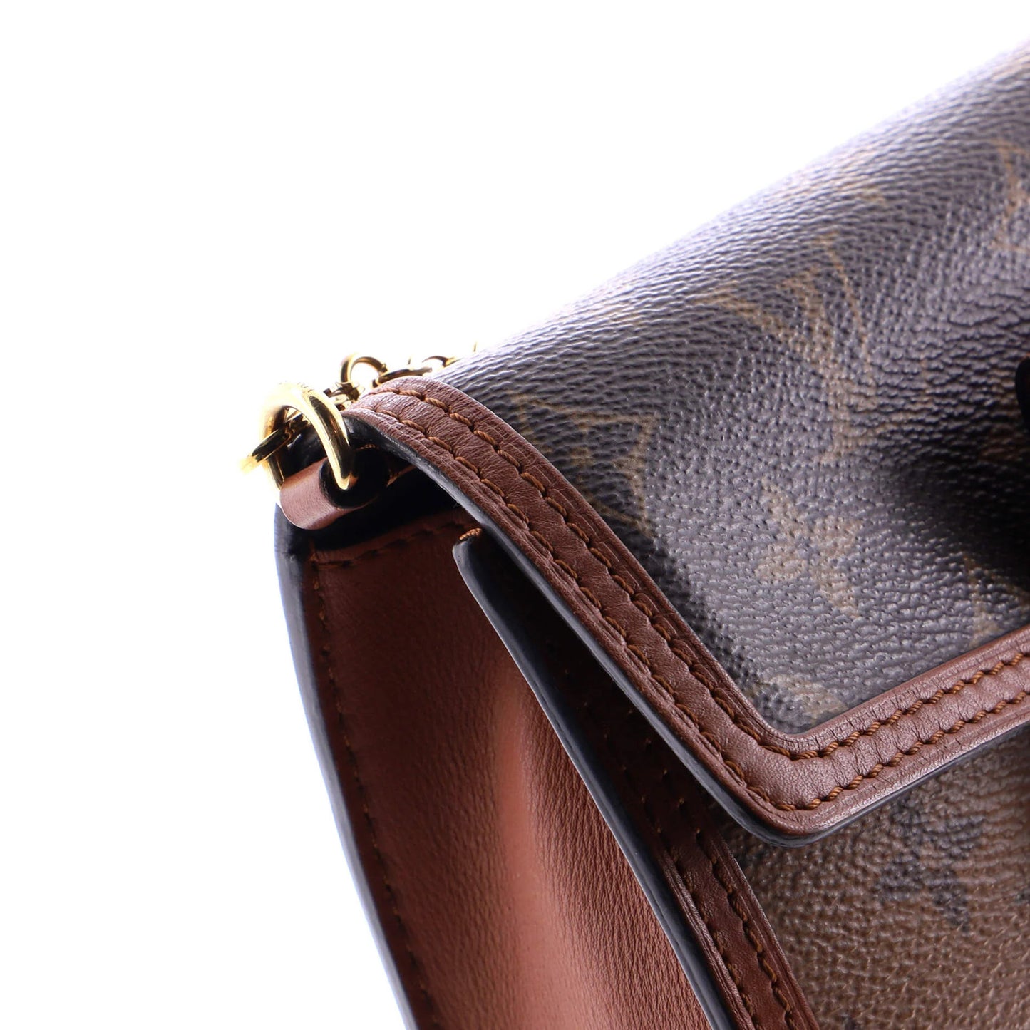 Louis Vuitton Dauphine Chain Wallet Reverse Monogram Canvas