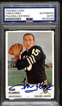 Tom Flores Hof Signed/Autographed 1961 Fleer #188