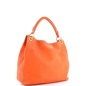 Prada Rolled Hobo Vitello Daino Large