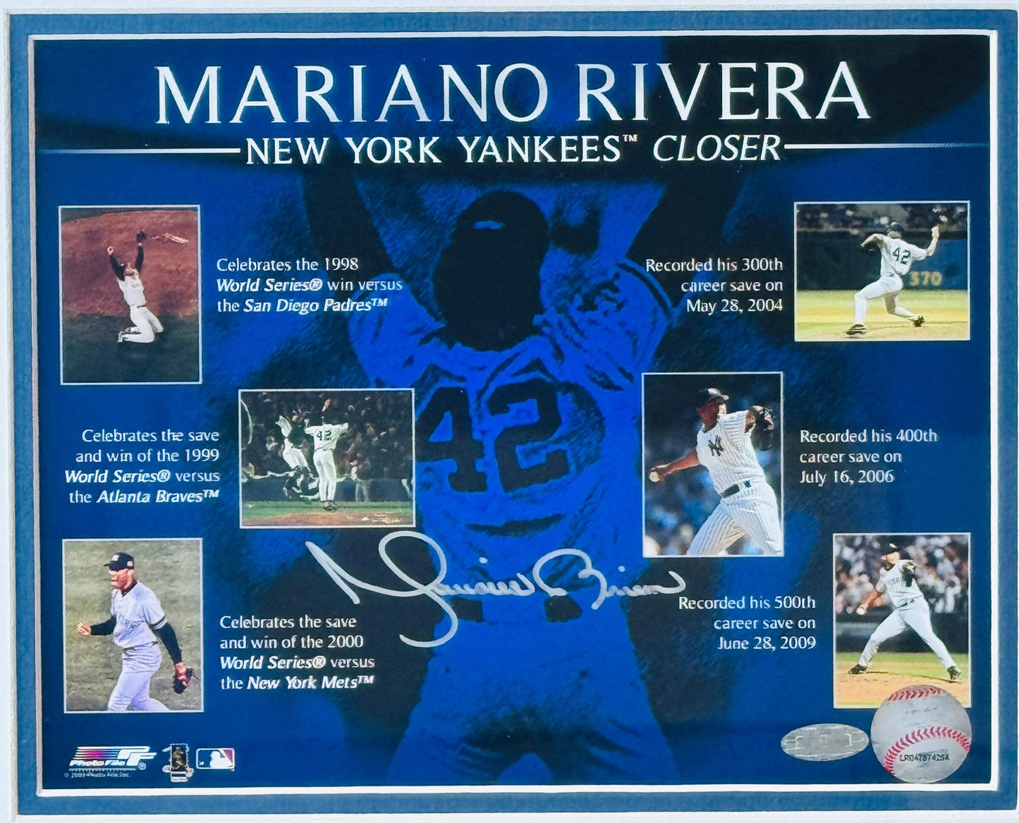 Mariano Rivera Autographed Yankees 8X10 Framed Baseball Photo (Steiner)