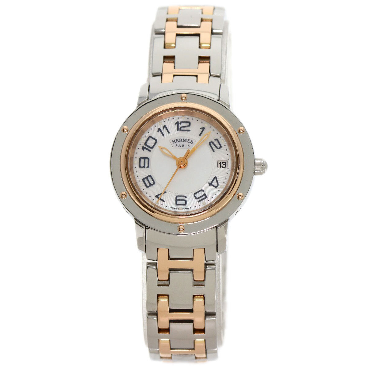 Hermes Clipper Classic Watches Cp1.221 Stainless Steel/Ssxpgp Ladies
